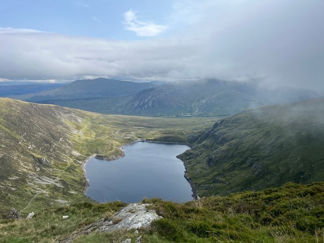Photo of a lake in a vally