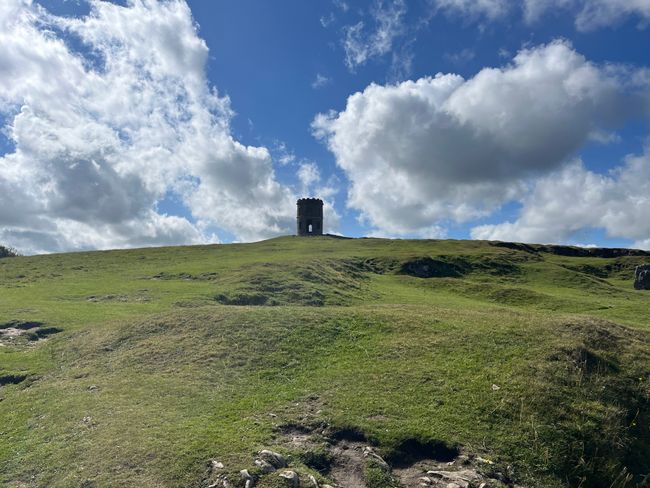 A hill with a tower atop it